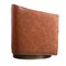 Merrick Lane Ada Upholstered Club Style Barrel Chair with Nail Trim, Sloped Arms, and 360 Degree Swivel Base in a Vinyl Wrap
